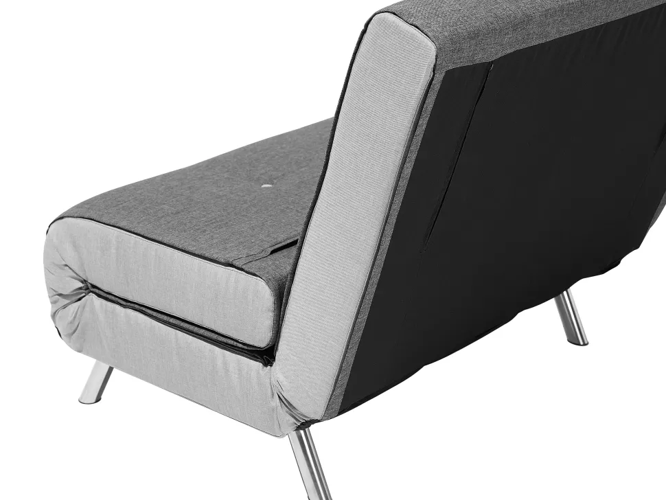 Fabric Single Sofa Bed Grey Farris
