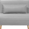 Fabric Single Sofa Bed Grey Setten
