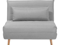 Fabric Single Sofa Bed Grey Setten