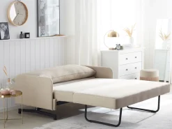 Fabric Sofa Bed Beige Belfast