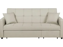 Fabric Sofa Bed Beige Glomma