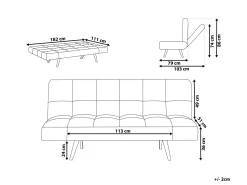 Fabric Sofa Bed Beige Ingaro