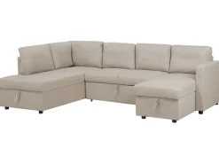 Fabric Sofa Bed Beige Karrabo