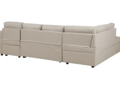 Fabric Sofa Bed Beige Karrabo