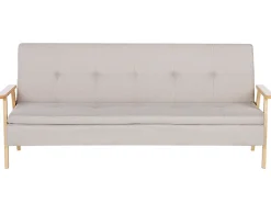 Fabric Sofa Bed Beige Tjorn