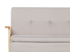Fabric Sofa Bed Beige Tjorn
