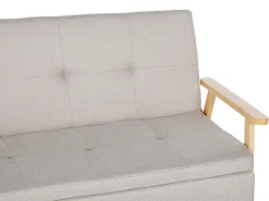 Fabric Sofa Bed Beige Tjorn