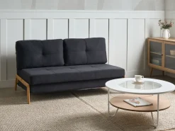 Fabric Sofa Bed Black Edland