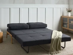Fabric Sofa Bed Black Edland