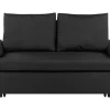 Fabric Sofa Bed Black Silda