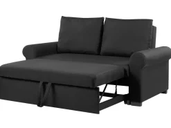 Fabric Sofa Bed Black Silda