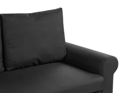 Fabric Sofa Bed Black Silda