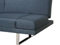 Fabric Sofa Bed Dark Blue York