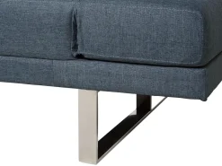 Fabric Sofa Bed Dark Blue York