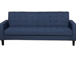 Fabric Sofa Bed Dark Blue Vehkoo