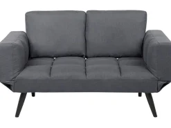 Fabric Sofa Bed Dark Grey Brekke