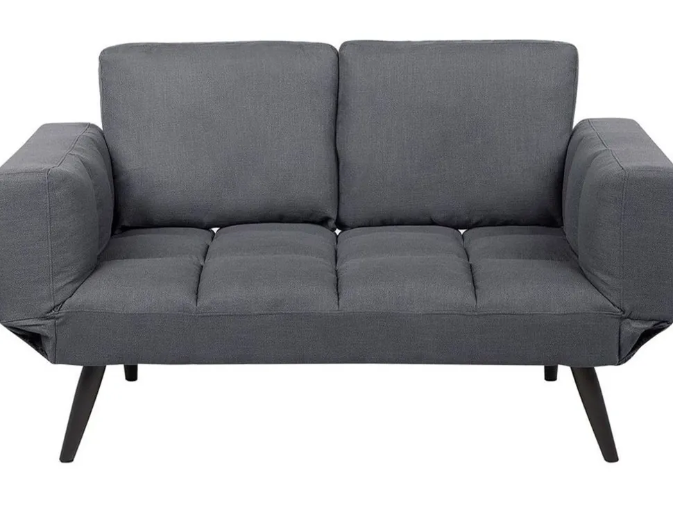 Fabric Sofa Bed Dark Grey Brekke