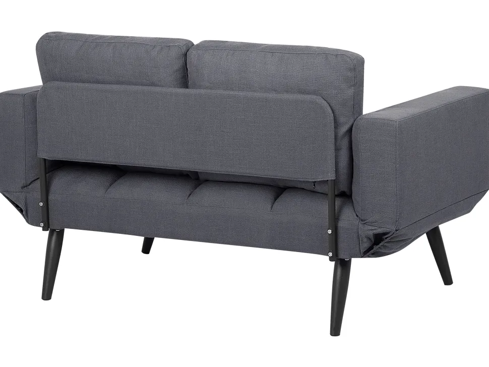 Fabric Sofa Bed Dark Grey Brekke