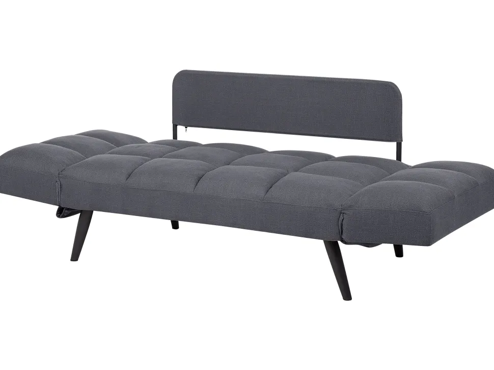 Fabric Sofa Bed Dark Grey Brekke