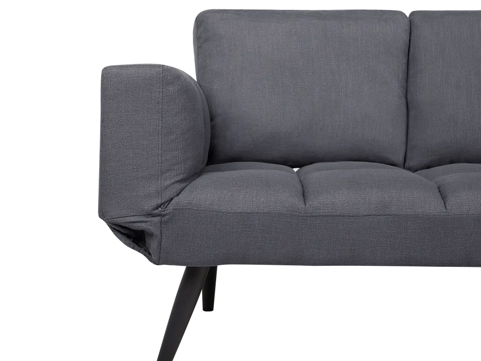 Fabric Sofa Bed Dark Grey Brekke
