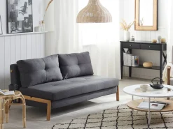 Fabric Sofa Bed Dark Grey Edland