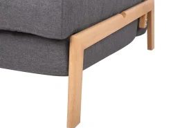 Fabric Sofa Bed Dark Grey Edland