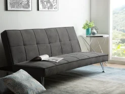 Fabric Sofa Bed Grey Hasle