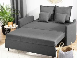 Fabric Sofa Bed Grey Hovin