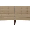Fabric Sofa Bed Light Brown Ronne