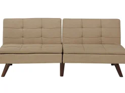 Fabric Sofa Bed Light Brown Ronne