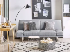 Fabric Sofa Bed Light Grey York