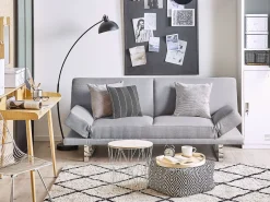 Fabric Sofa Bed Light Grey York