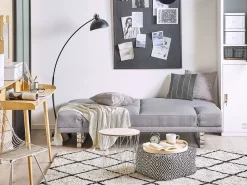 Fabric Sofa Bed Light Grey York