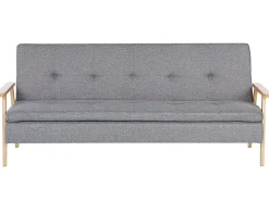 Fabric Sofa Bed Light Grey Tjorn