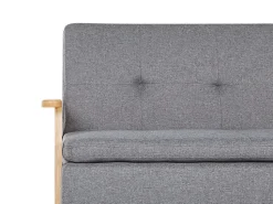 Fabric Sofa Bed Light Grey Tjorn