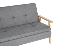 Fabric Sofa Bed Light Grey Tjorn
