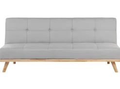 Fabric Sofa Bed Light Grey Froya