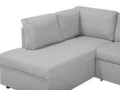Fabric Sofa Bed Light Grey Karrabo