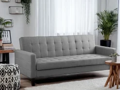 Fabric Sofa Bed Light Grey Vehkoo