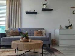 Fabric Sofa Bed Light Grey Vehkoo