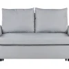 Fabric Sofa Bed Light Grey Silda