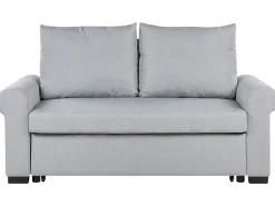 Fabric Sofa Bed Light Grey Silda