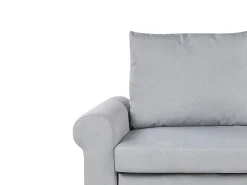 Fabric Sofa Bed Light Grey Silda