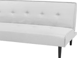 Fabric Sofa Bed Light Grey Visby