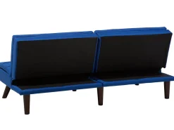 Fabric Sofa Bed Navy Blue Ronne