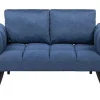 Fabric Sofa Bed Navy Blue Brekke