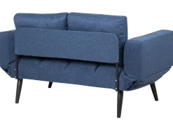 Fabric Sofa Bed Navy Blue Brekke