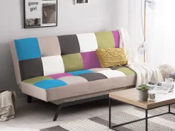 Fabric Sofa Bed Patchwork Leeds