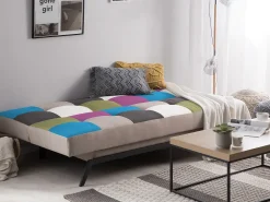 Fabric Sofa Bed Patchwork Leeds