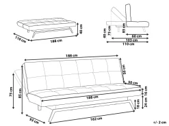Fabric Sofa Bed Patchwork Leeds
